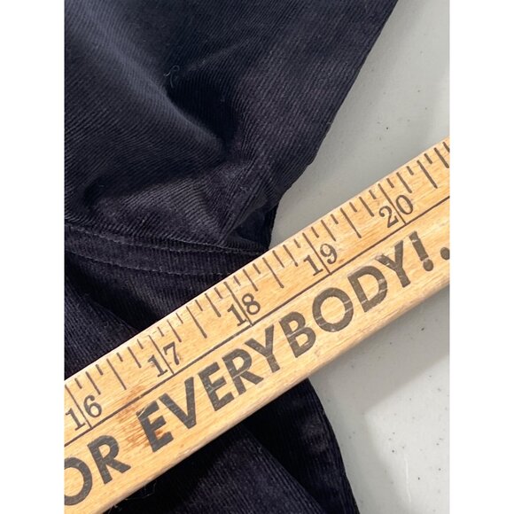 J Jill Top Size Small Stretch Corduroy Crochet Lace V-Neck Popover Career Preppy - Picture 6 of 7